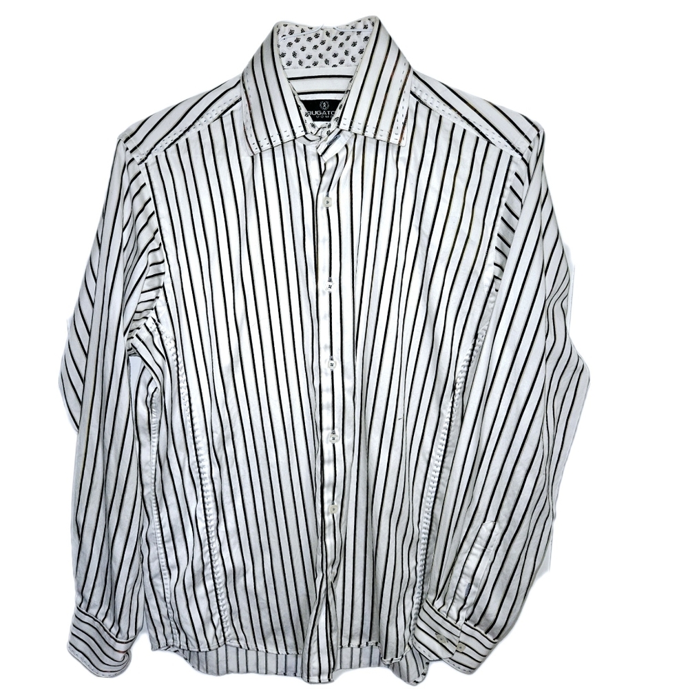 Bugatchi Striped Dress Shirt Size M